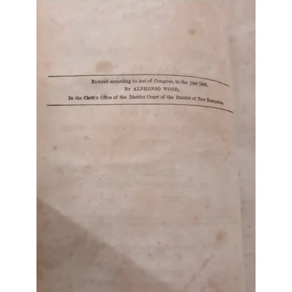 Class Book of Botany 2 Parts 1851 Alphonso Wood HC Antique Rough Condition